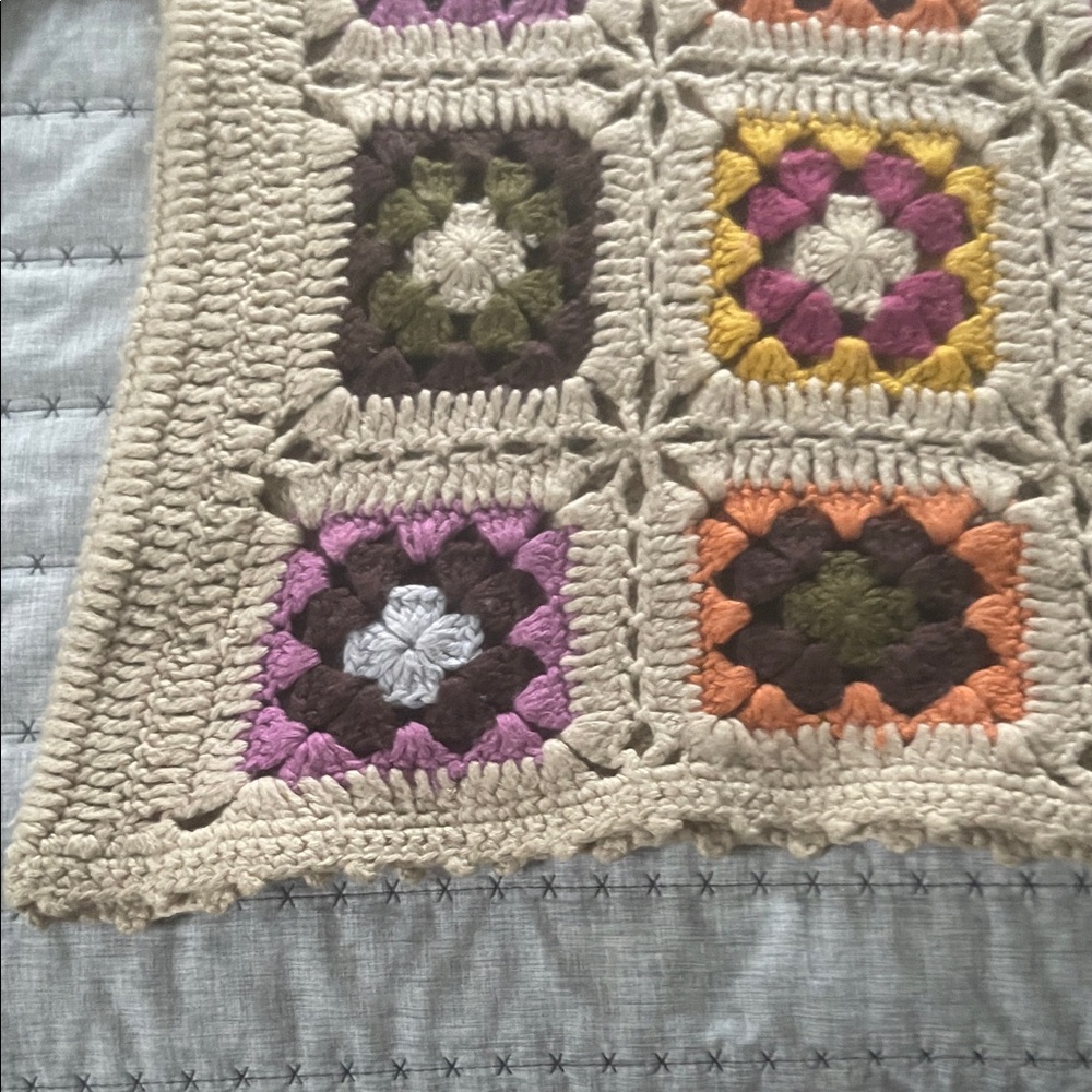 Multicolor Crochet Patchwork Cardigan - Picture 6 of 6